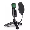 JIY BM-501 USB Microphone sur pied de bureau 360 ° Réglable RVB Éclairage Réunion Enregistrement Mic pour Ordinateur Por