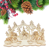 JM01693 bricolage Noël jouet en bois noël drôle fête décorations de bureau noël ornements en bois