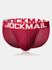 Jockmail Mens Mesh Breathable Pouch Brief Printing Waistband High Elastic Sous-vêtement