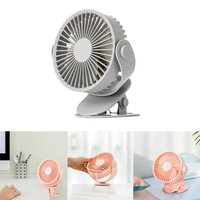 Jordan & Judy Clip-on USB Table Ventilateur de bureau Rotatif à 720 ° 3 Modes Vent-vitesse Ventilateur de refroidissemen