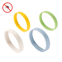Jordanjudy 4 Pcs Bracelets Anti-moustiques Soft Silicone Imperméable À Leau Huiles Essentielles Naturelles Sécurité