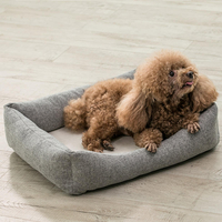 Jordan&Judy JJ-PE0024 Tapis pour animaux de compagnie Lit pour chien Lavable Coton Lin Matériel pour petits chiens moyen