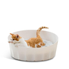 Jordan&Judy White Round Pet Cat Nestt Sleeping House Bed Lavable Soft Matériel de Cats Supplies Sofa
