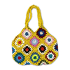 JOSEKO Femmes À La Main Crochet Ethnique Casual Sac À Main Mixte Motif Floral Multifonctionnel Sac À Bandoulière Sac Fou