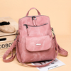 JOSEKO Femmes Cuir Artificiel Rétro Casual Multifonctionnel Grande Capacité Sac à Bandoulière Sac à Dos