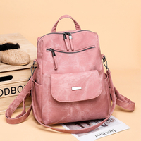 JOSEKO Femmes Cuir Artificiel Rétro Casual Multifonctionnel Grande Capacité Sac à Bandoulière Sac à Dos
