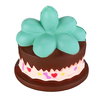 Jouet de rebond ascendant lent de gâteau au chocolat 9CM de plante de Squishy avec le décor de cadeau demballage