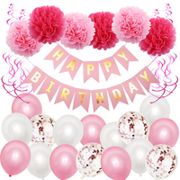 Joyeux anniversaire fête décoration bannière bunting ballons fond