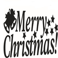 Joyeux Noël Bonne Année Mignon Spéléo Imperméable Amovible PVC Verre Mur Fenêtre Décor Autocollant pour Home Festival Pa