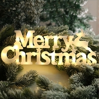 Joyeux noël néon veilleuse suspendu arbre décoration lumières lettre modélisation lumières lampe extérieure noël pour dé
