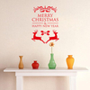 JoyeuxNouvelAnJoyeuxNoëlExécuter Deer Vinyl Amovible Papier Sticker Mural pour Enfants Cha