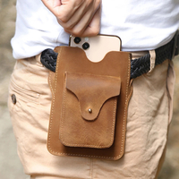 JOYIR Retro First-Couche en cuir véritable Sac de rangement pour téléphone portable Portefeuille Ceinture Ceinture Packs