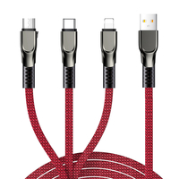 JOYROOM Câble 3-en-1 USB vers USB-C/Micro USB/Apple Port Câble de transmission de données de charge rapide Ligne 1, 3 m d