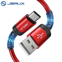 JSAUX 60W 3A USB-A vers USB C Type-C Nylon Câble de données de charge rapide pour Samsung Galaxy S21 Note S20 ultra Huaw