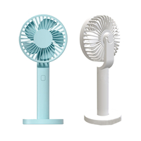 JSBP F18 Mini ventilateur portable à 3 vitesses avec base Ventilateur rechargeable USB portable pour bureau de camping d