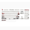 JSJT 111 touches Plum Blossom Ensemble Keycap Profil OEM PBT Sublimation à cinq côtés Français/Allemand/Finlande Keycaps