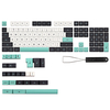JSJT 129 touches noir et vert PBT Keycap Set XDA Profile Sublimation Keycaps pour 61 64 68 84 87 96 claviers mécaniques