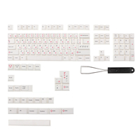 JSJT 131 touches petit ours PBT Keycap ensemble cerise profil Sublimation japonais personnalisé Keycaps pour claviers mé