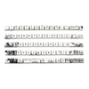 JSJT 68 touches PBT Ink Panda Ensemble Keycap Profil OEM Sublimation à cinq côtés Keycaps personnalisés pour clavier méc