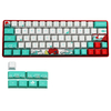 JSJT 71 touches Coral Sea PBT Keycap Set Profil OEM Sublimation à cinq côtés Anglais/Japonais/Coréen/Russe Keycaps perso