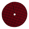 Jupe darbre de noël tissu non tissé à carreaux noir et rouge tapis darbre de noël support de cadeau de noël po
