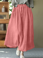 Jupe décontractée uni à taille élastique avec poche à la taille