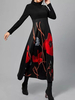 Jupes taille haute vintage à imprimé fleuri pour femme