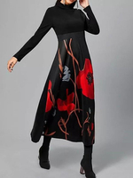 Jupes taille haute vintage à imprimé fleuri pour femme