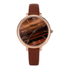 JY065 Mode Design élégant Numéro romain PU Bracelet en cuir Dames Montres Montre à quartz