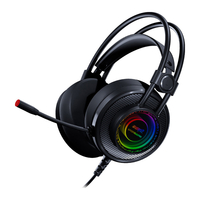 K1 Gaming Headset Virtual 7.1 Channel 50mm Driver Unit RGB Light High Sensitivity Microphone Headphone pour PC