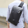KAKA sac à dos multifonctionnel multi-poches avec port USB étanche Nylon stockage Macbook hommes sac de poitrine de voya