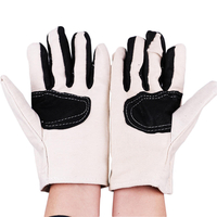 KALOAD1pairedoublecoucheépaissir toile gants de soudage à lépreuve des gants de prote