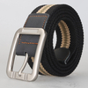 KALOAD P8 125cm 3.8cm Unisexe Casual Ceintures + Sport de plein air tactique Ceinture Pin Boucle Toile Ceinture Pour Fem