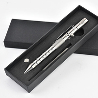 KALOADP8AlliagedetitaneLED Stylo tactique Fenêtre brisée Hammer Stylo de survie