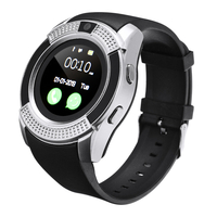 KALOAD V8 1.22in HD Caméra Carte SIM Montre Intelligente Lecteur Audio Chronomètre Sport Bracelet Fitness Tracker