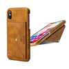 KANJIAN PU étui de protection de fente de carte en cuir pour iPhone X