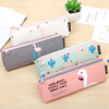Kawaii Flamingo Étui à crayons Mignon Toile sac à crayons Sac Stylo Boîte Cas Pour Les Garçons Filles Bts Coréen Papeter