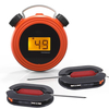 KC-502 Thermomètre à nourriture pour barbecue à affichage numérique intelligent Bluetooth avec double sondes en acier in