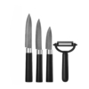 KC-CF007 ensembles de couteaux en céramique noire couverts de cuisine couteau de chef anti-rouille trancheur éplucheur c