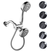 KC-SH03 Full-Chrome 5 + 5 Outlet Mode Luxury 2 en 1 Shower-Head & Handheld-Shower Head