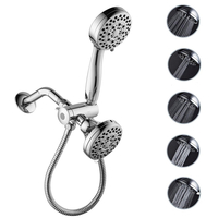 KC-SH03 Full-Chrome 5 + 5 Outlet Mode Luxury 2 en 1 Shower-Head & Handheld-Shower Head
