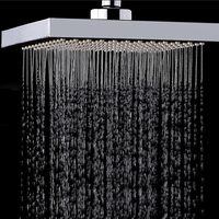 KC-SH604 Pommeau de douche à pluie rotatif pressurisé épaissi par jet supérieur en acier inoxydable carré