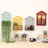 KC-WH05 support mural bois métal panier de rangement chambre salle de bain chapeau clé porte crochet