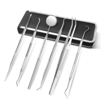 KCASA KC-HE01 Soins Bucco-dentaires des Dents Outils de Nettoyage Dentaire Kits Grattoir Miroir Écailleur Sonde Dentaire