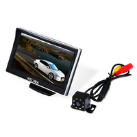 KELIMA Set Ecran de voiture 5 pouces et 8 caméras de recul LED Vision nocturne