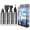 Kemei 4-in-1 Nose Ear Hair Trimmer with High-Quality Stainless Steel Blades Washable and Replaceable Trimming Head Compa