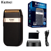 Kemei-Classic Rechargeable Electric Shaver for Men Versatile Grooming Tool with Twin Blade Safety Features Compact Desig