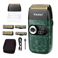 Kemei Model KM-2026/KM-2027 Electric Shaver Rechargeable Beard and Hair Trimmer with Two Floating Razor Heads 120 Minute