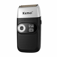 KEMEI rasoir électrique à double usage tondeuse à barbe Rechargeable LCD tondeuse à cheveux militaire affichée rasoir à