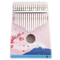 KERUS Coloré Peint 17 Touches Bois Kalimba Portable Pouce Doigt Piano Pour Débutants